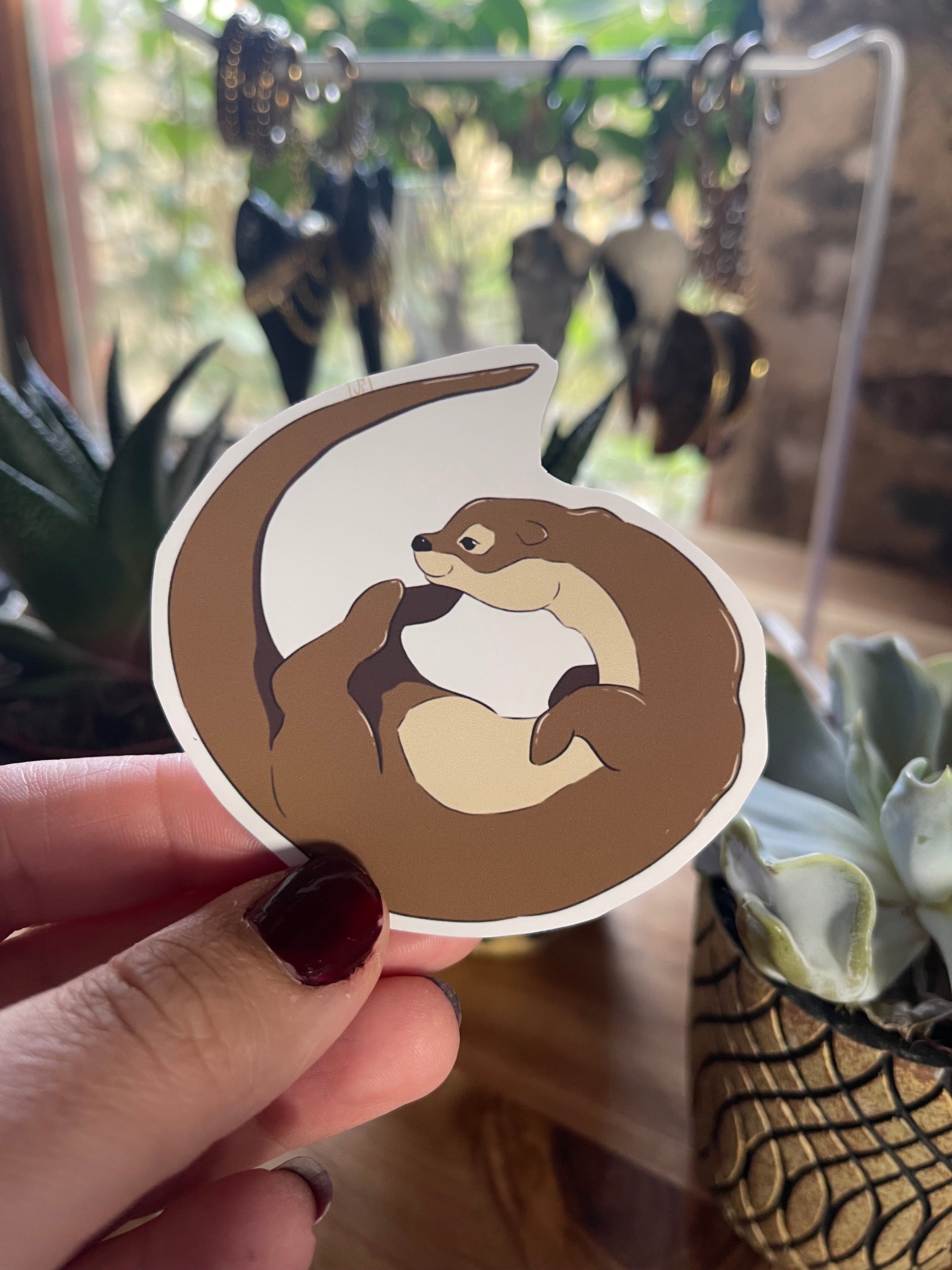 Sticker "Loutre" – Illustration Circulaire