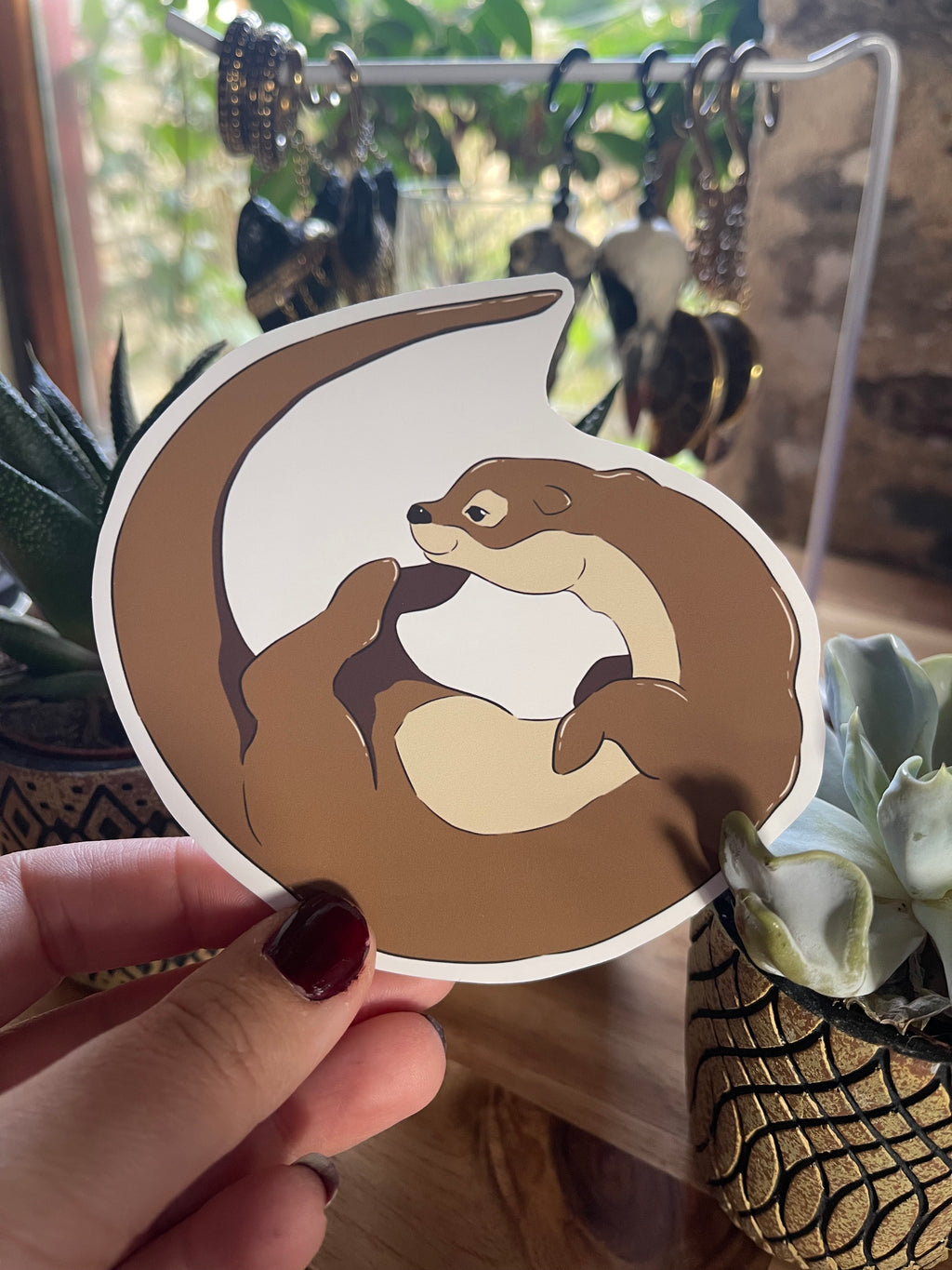 Sticker "Loutre" – Illustration Circulaire
