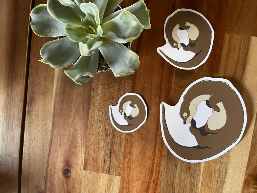 Sticker "Loutre" – Illustration Circulaire