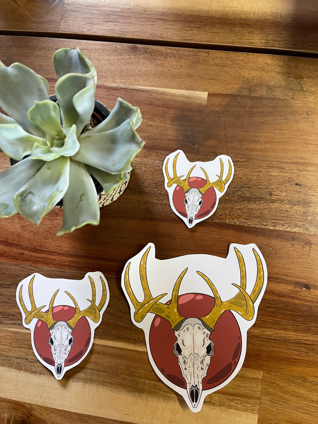 Sticker "Esprit de la Forêt" – Illustration Crâne de Cerf