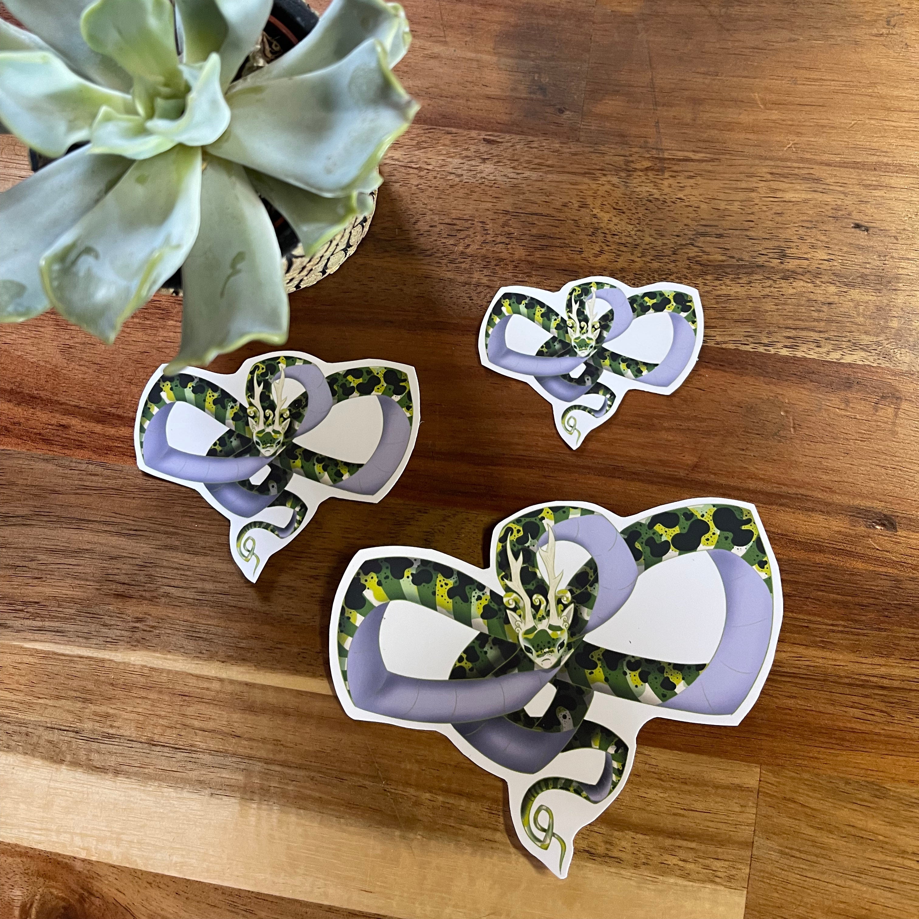 Dragon vert - Stickers