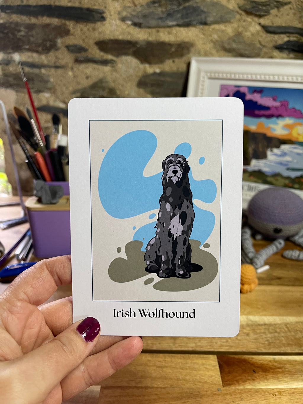 Carte de vœux Irish Wolfhound