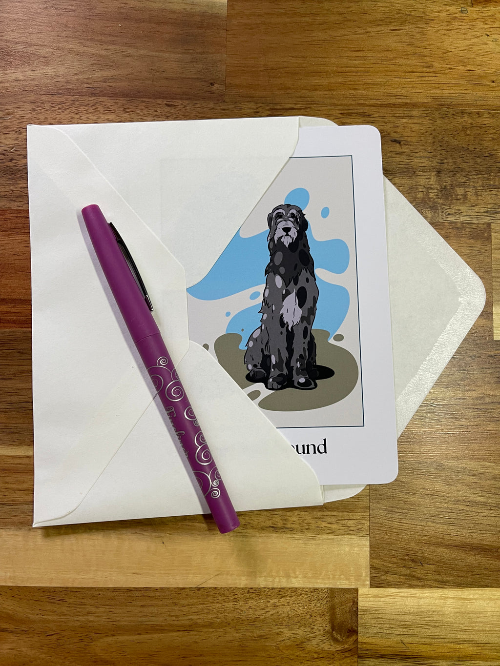 Carte de vœux Irish Wolfhound