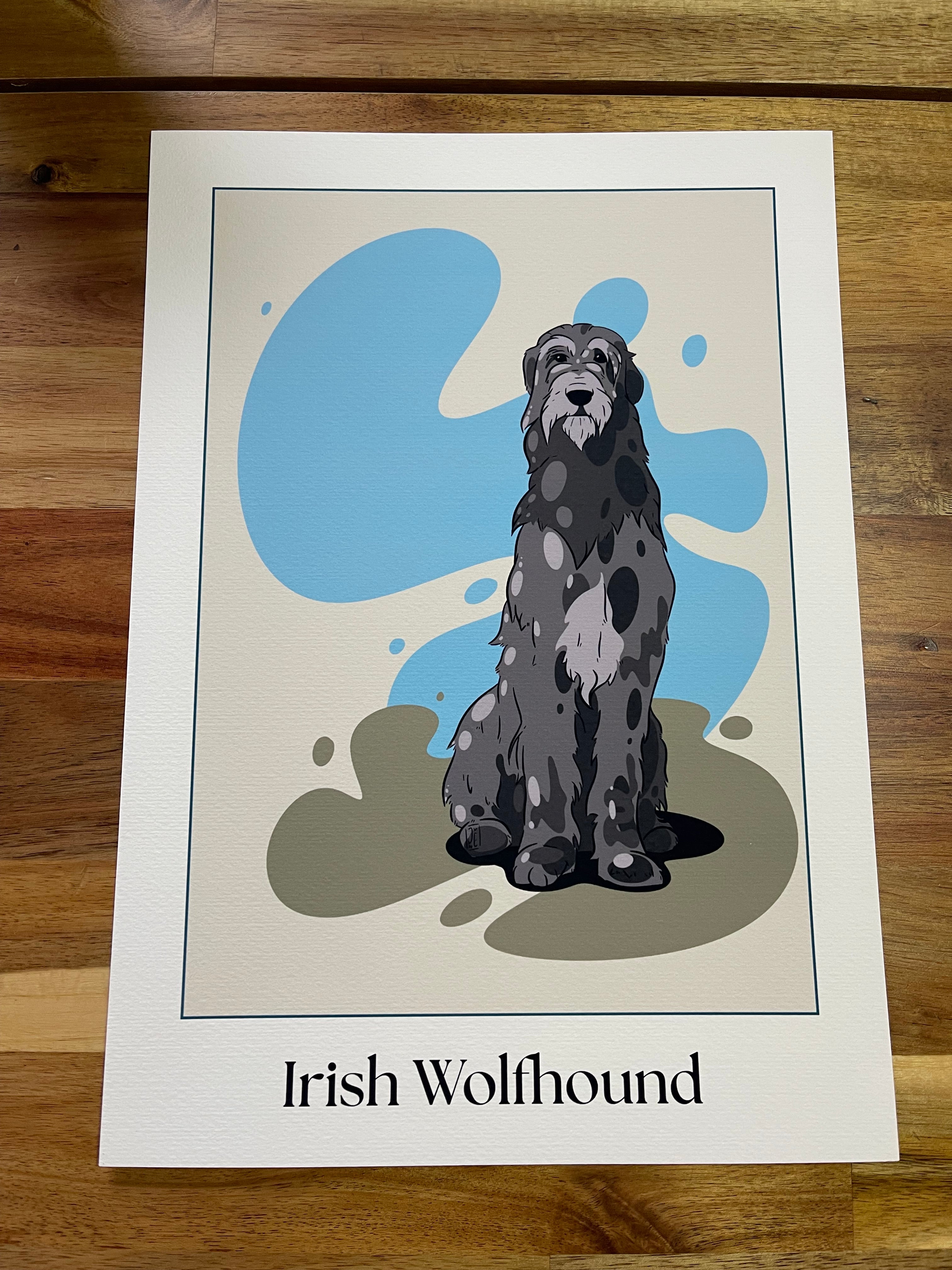 Tirage d’art Irish wolfhound - affiche fine art