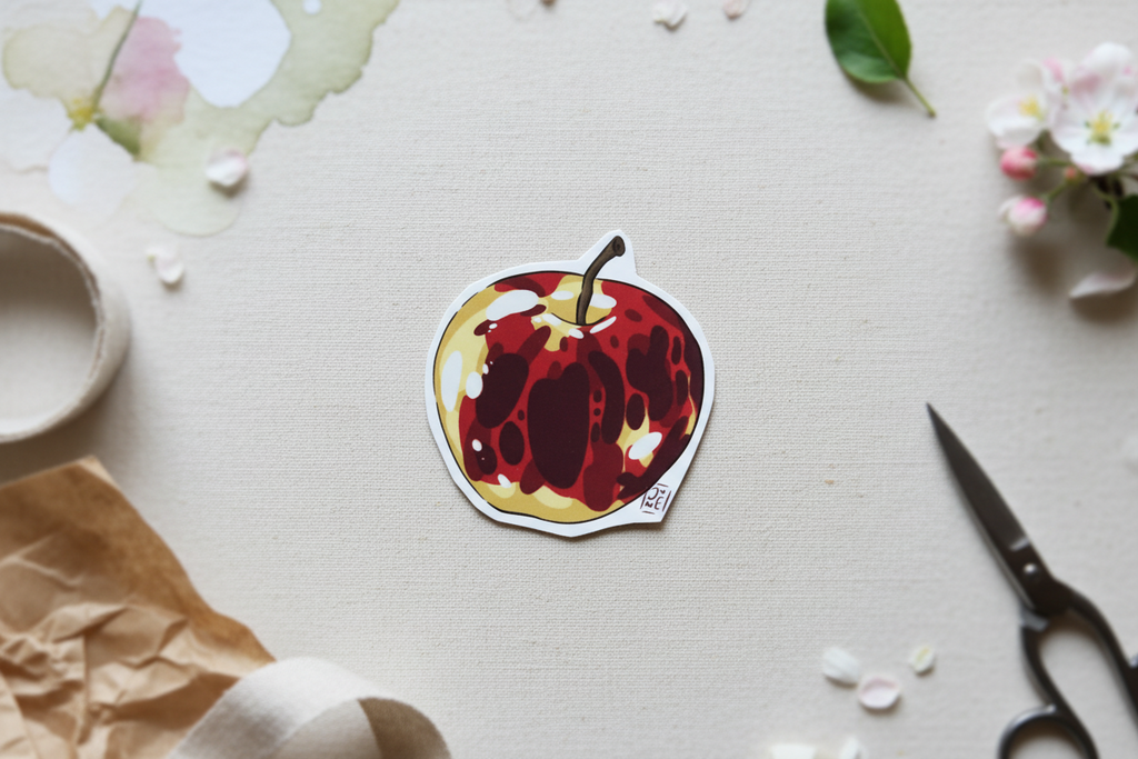Sticker "Pomme" – Illustration Graphique