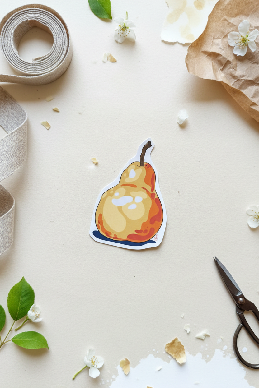 Sticker "Poire" – Illustration Graphique