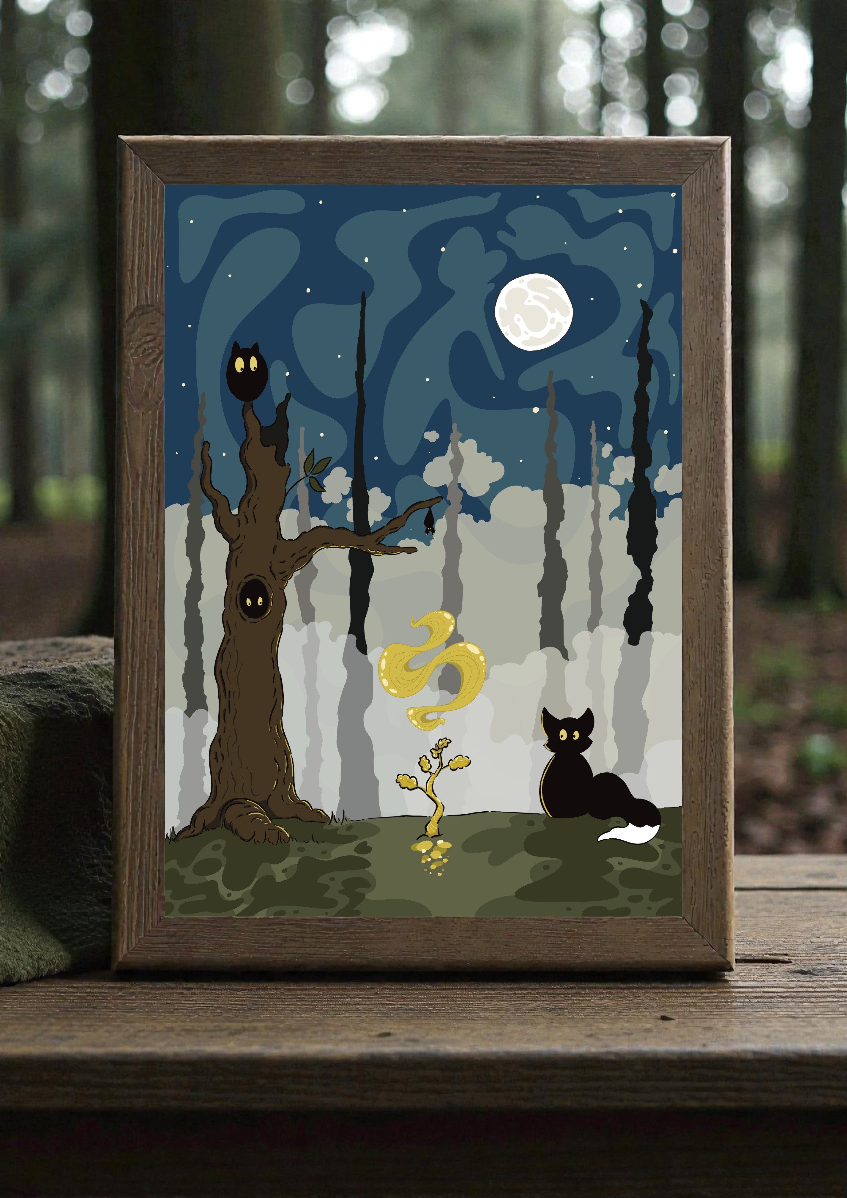 Brocéliande – affiche d’art Forêt – Hunvreou Paper – Hunvreoù Paper