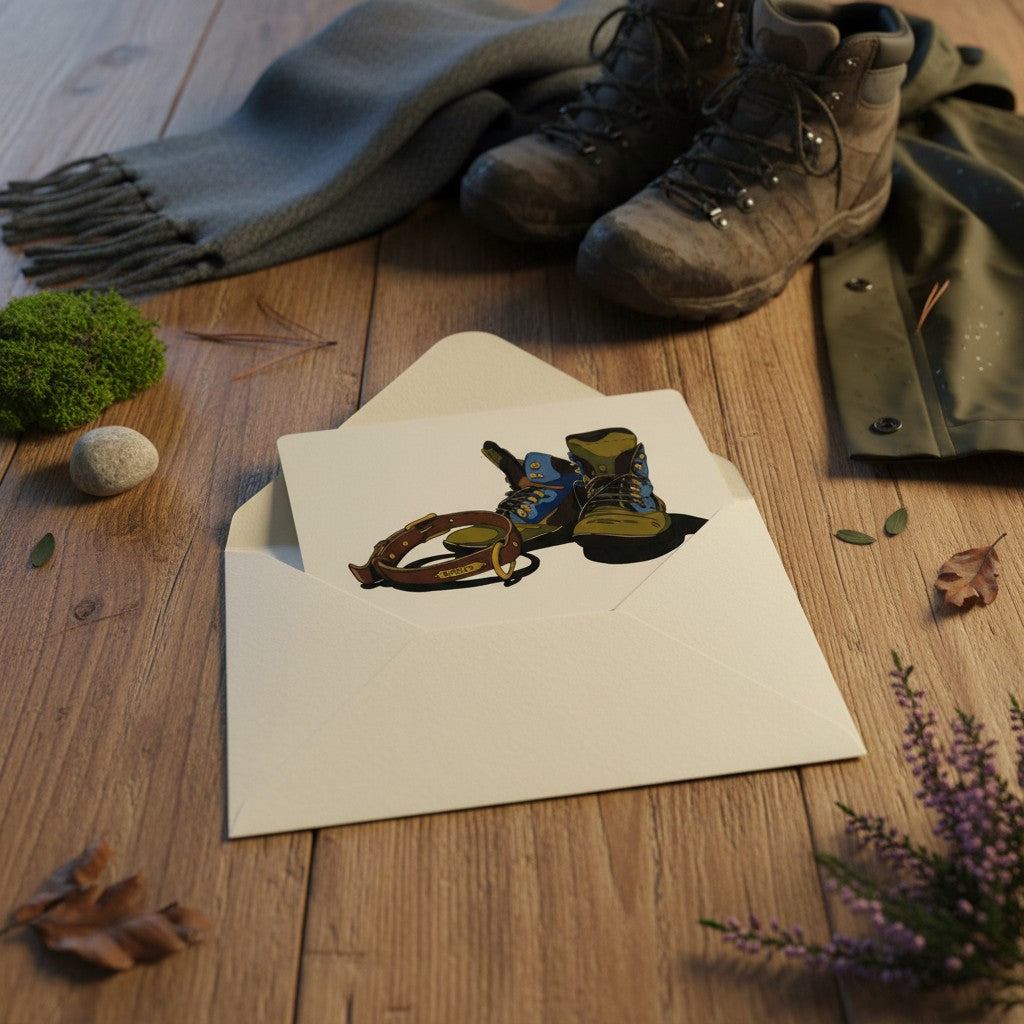 Illustration Hunvreoù Paper – Chaussures - Carte – univers poétique nature Bretagne