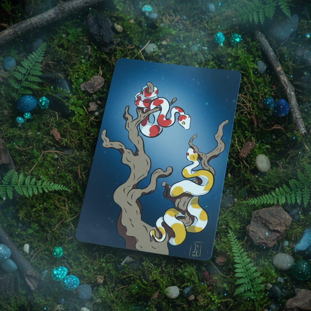 Illustration Hunvreoù Paper – Serpent - Carte – univers poétique nature Bretagne