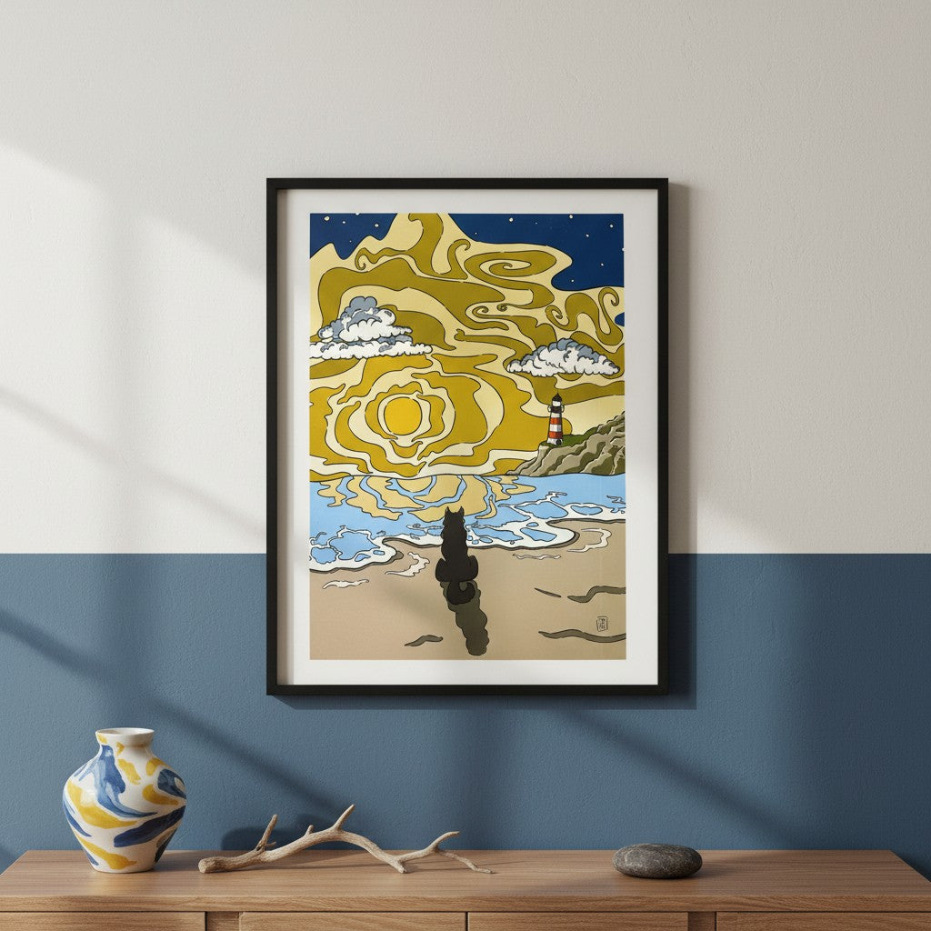 Illustration Hunvreoù Paper – Horizon - Affiche – univers poétique nature Bretagne