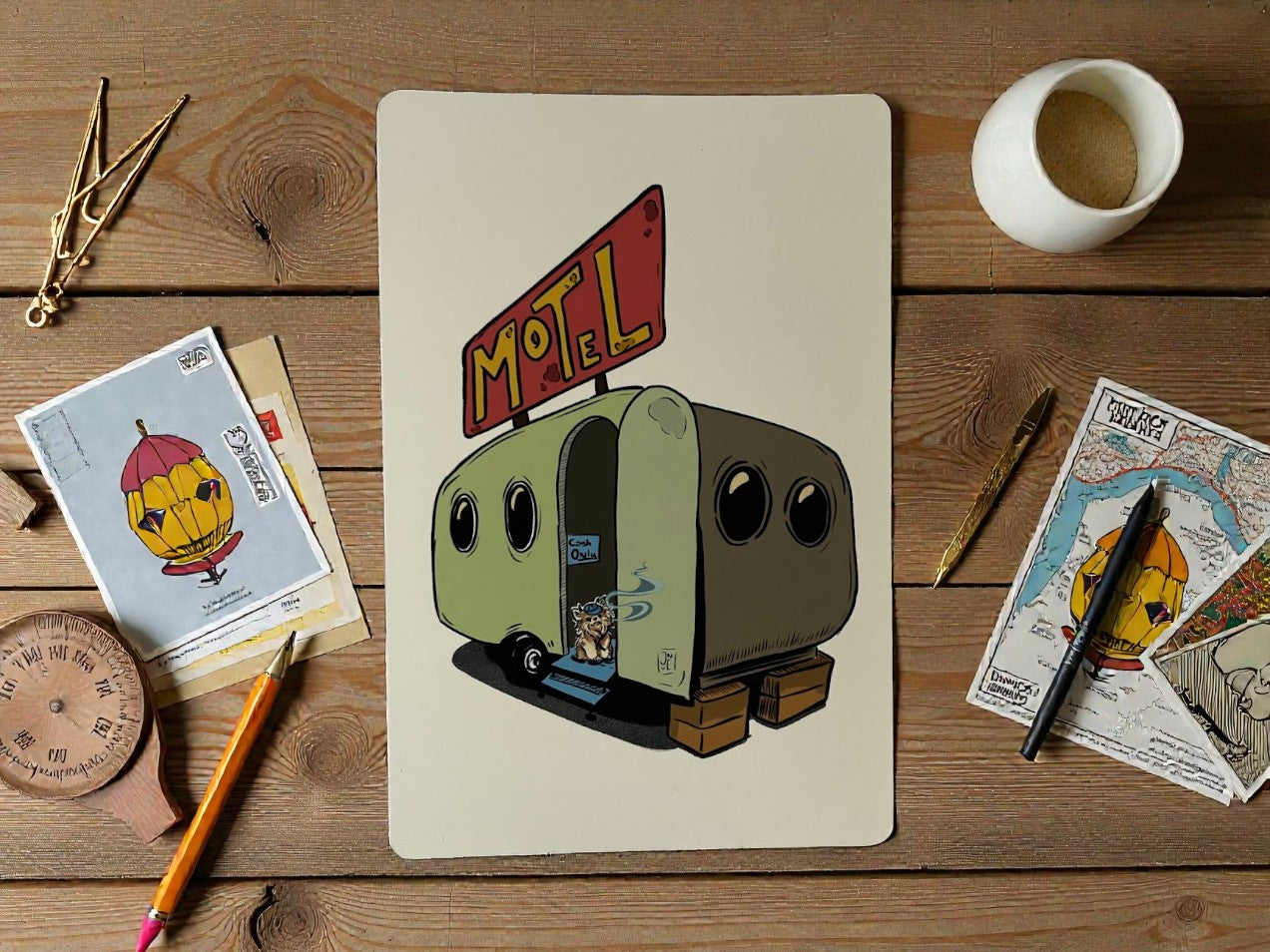 Illustration Hunvreoù Paper – Motel - Carte – univers poétique nature Bretagne