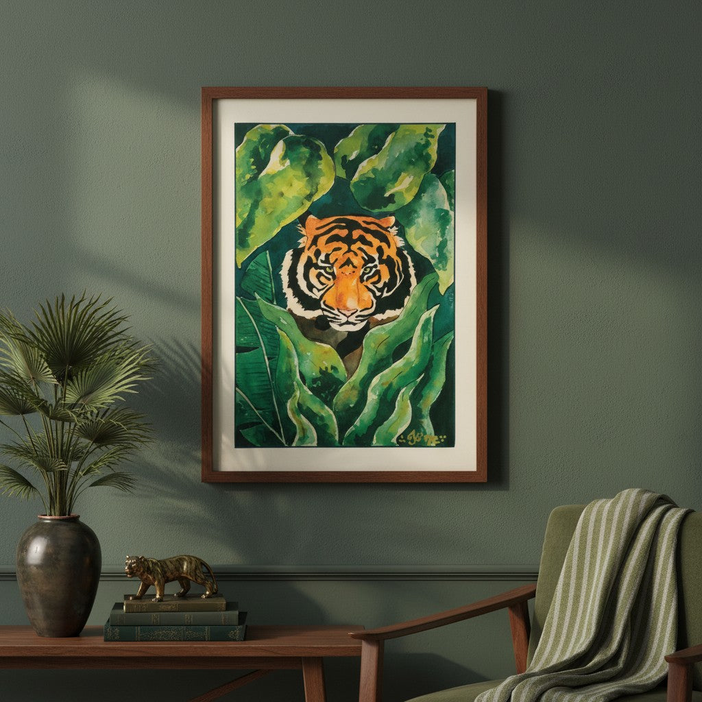 Illustration Hunvreoù Paper – Tigre - Affiche – univers poétique nature Bretagne